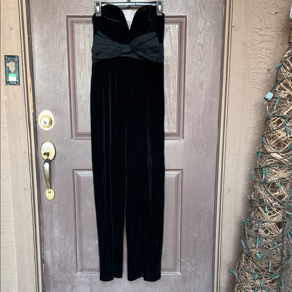 Cider Elegant Black Strapless Jumpsuit